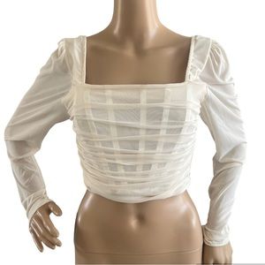 BLASHE Mesh Crop Top/Bare Midriff